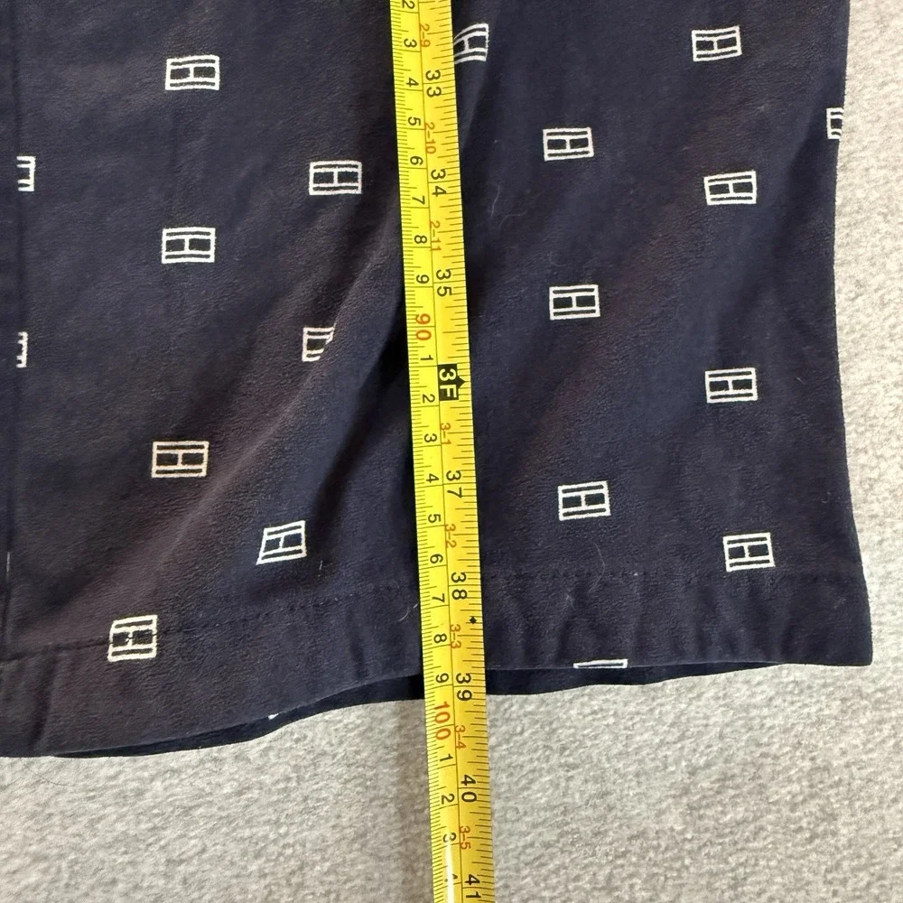 Tommy Hilfiger Sleepwear Lounge Pajama Pants Men's L Navy Logo Print Drawstring